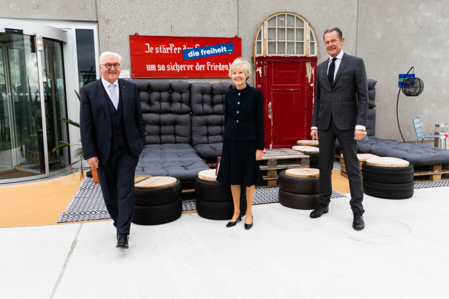 2020 Eröffnung des Axel-Springer-Neubaus mit Frank-Walter Steinmeier; Friede Springer, Dr. Mathias Döpfner